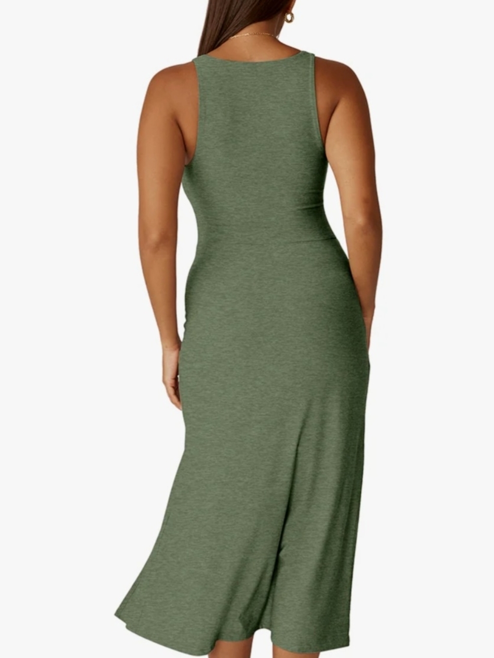 Beyond Yoga Featherweight Olive Tank Maxi Dress - Picture 3 of 6